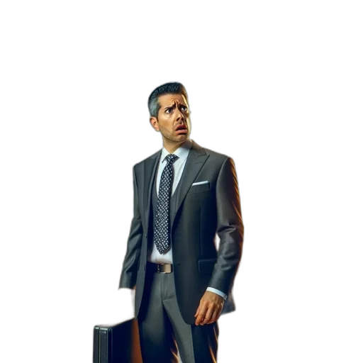 staff, jacket, face, umbrella, concept art, photorealistic, cartoon, comic book art transparent PNG cut-out