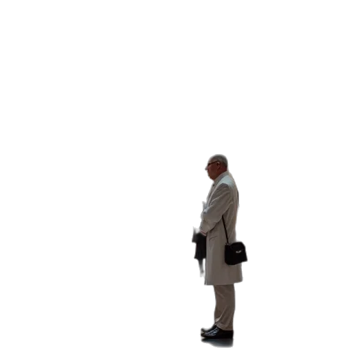 jacket, staff, umbrella, robot transparent PNG cut-out