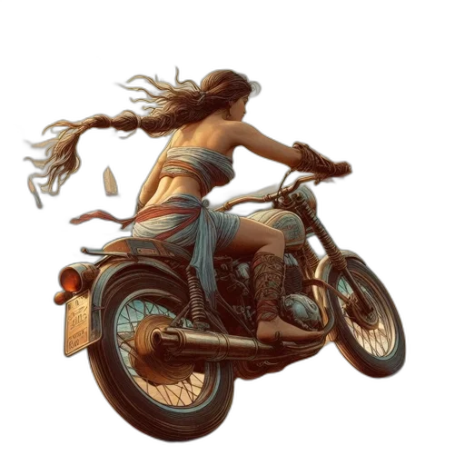 concept art, fantasy art, comic book art, photorealistic, golden, earth tones, blue, red transparent PNG cut-out