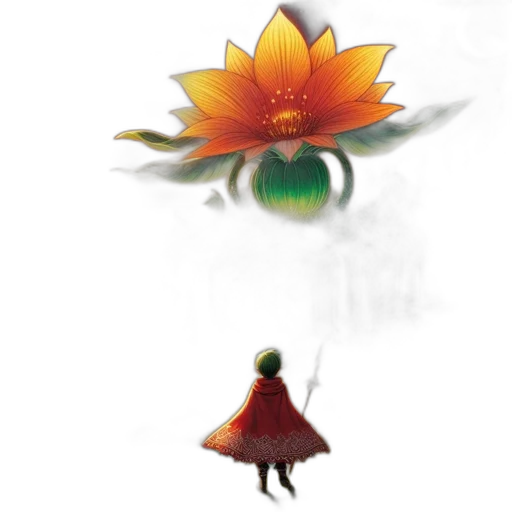 flower, mask, staff, crown, concept art, pixel art, fantasy art, 3d render transparent PNG cut-out
