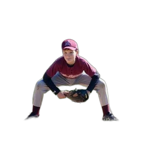 creature, animal, staff, 3d render, young, baseball, player, maroon transparent PNG cut-out