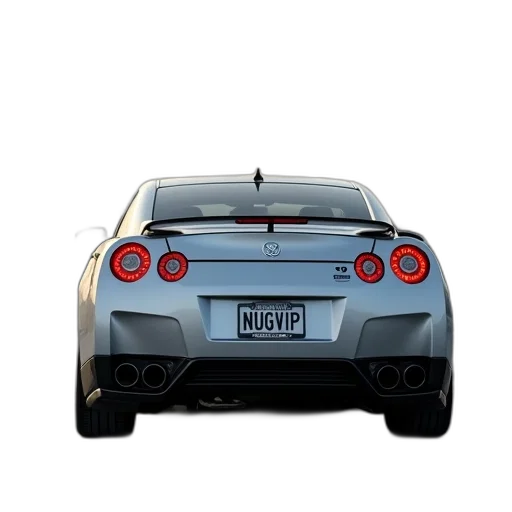 car, 3d render, photorealistic, concept art, silver, license, plate, reads transparent PNG cut-out