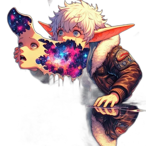 dragon, staff, mask, creature, fantasy art, concept art, watercolor, pixel art transparent PNG cut-out
