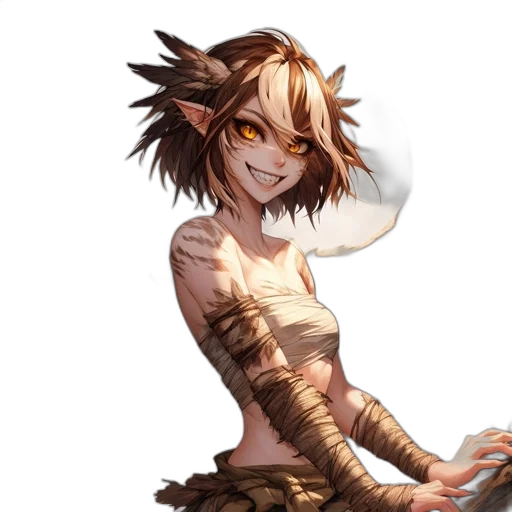 staff, mask, weapon, fantasy art, concept art, pixel art, anime, earth tones transparent PNG cut-out