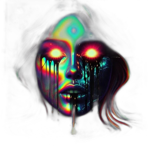 face, mask, creature, robot, cyberpunk, pixel art, concept art, fantasy art transparent PNG cut-out