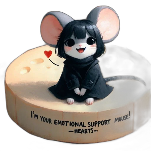 concept art, 3d render, cartoon, mouse, sits, cheese, wheel, holes transparent PNG cut-out