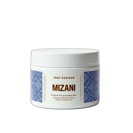 white, container, blue, patterned, label, shown, against, background transparent PNG cut-out