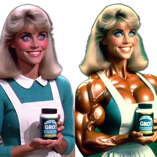 bottle, vaporwave, two, photos, same, woman, comparison, contrasts transparent PNG cut-out