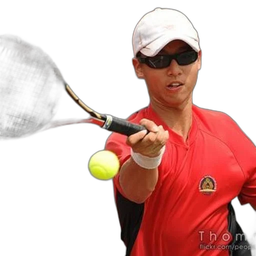 staff, photorealistic, 3d render, tennis, player, red, shirt, white transparent PNG cut-out