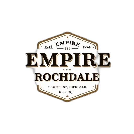 first, image, shows, vintage-style, logo, word, empire, large transparent PNG cut-out