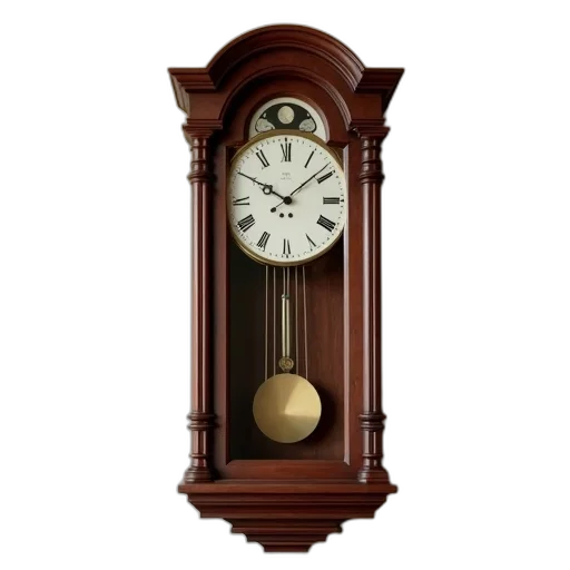 furniture, 3d render, photorealistic, vintage, grandfather, clock, wooden, frame transparent PNG cut-out