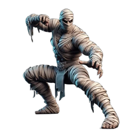 creature, robot, weapon, staff, concept art, comic book art, 3d render, fantasy art transparent PNG cut-out