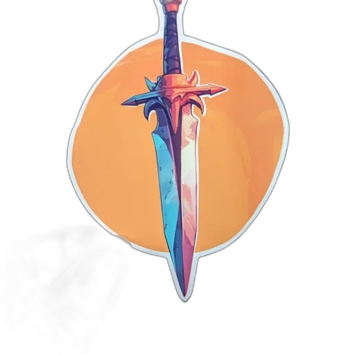 sword, weapon, staff, dragon, concept art, fantasy art, pixel art, watercolor transparent PNG cut-out