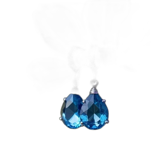 jewelry, crown, 3d render, blue, close-up, purple, flower, pair transparent PNG cut-out