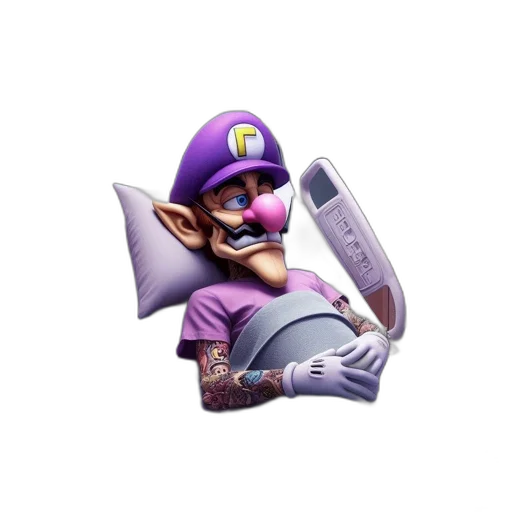 weapon, staff, sword, face, 3d render, concept art, vaporwave, waluigi-like transparent PNG cut-out