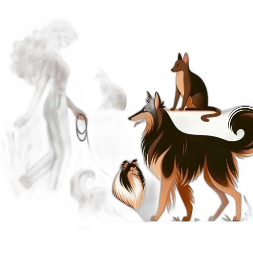 creature, animal, staff, concept art, fantasy art, watercolor, pixel art, fog transparent PNG cut-out