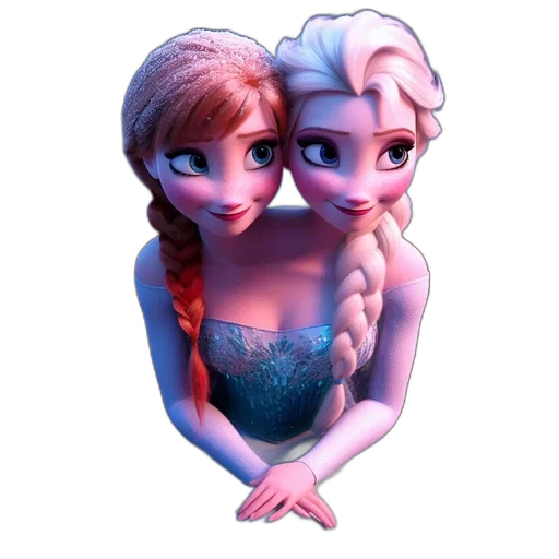 dress, 3d render, concept art, fantasy art, cartoon, snow, underwater, two transparent PNG cut-out