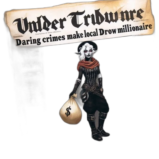 weapon, concept art, vintage-styled, newspaper, under, tribuwre, highlights, crime transparent PNG cut-out