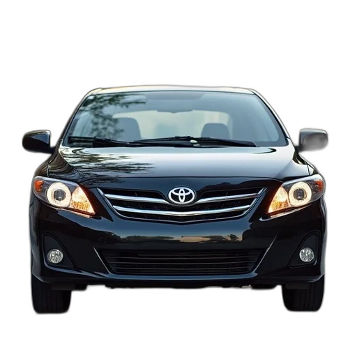 car, photorealistic, 2009, toyota, corolla, sedan, shown transparent PNG cut-out