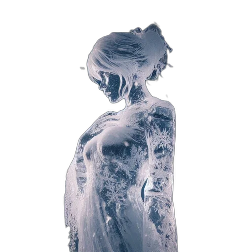dress, hair, creature, face, concept art, 3d render, photorealistic, fantasy art transparent PNG cut-out