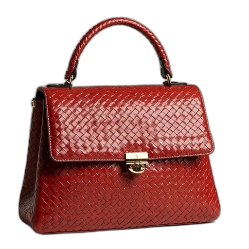 red, classic, medium, woven, flap, bag, bota transparent PNG cut-out