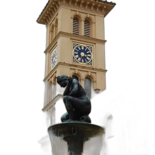 building, staff, photorealistic, 3d render, concept art, city street, underwater, bronze transparent PNG cut-out