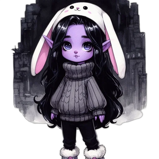 creature, dress, pixel art, fantasy art, concept art, anime, monochrome, dark transparent PNG cut-out
