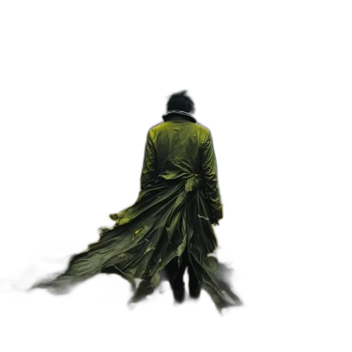 jacket, creature, hat, staff, concept art, pixel art, comic book art, 3d render transparent PNG cut-out