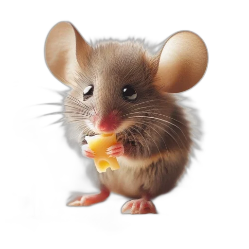 animal, food, creature, photorealistic, concept art, 3d render, oil painting, mouse transparent PNG cut-out