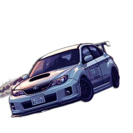 car, photorealistic, 3d render, anime, concept art, white, sports, labeled transparent PNG cut-out
