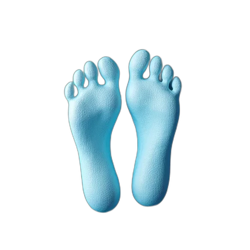 shoes, 3d render, photorealistic, blue transparent PNG cut-out