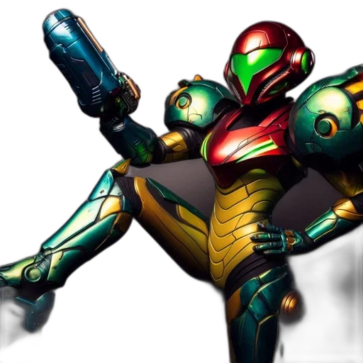 robot, weapon, concept art, 3d render, comic book art, fantasy art, green, elaborate transparent PNG cut-out