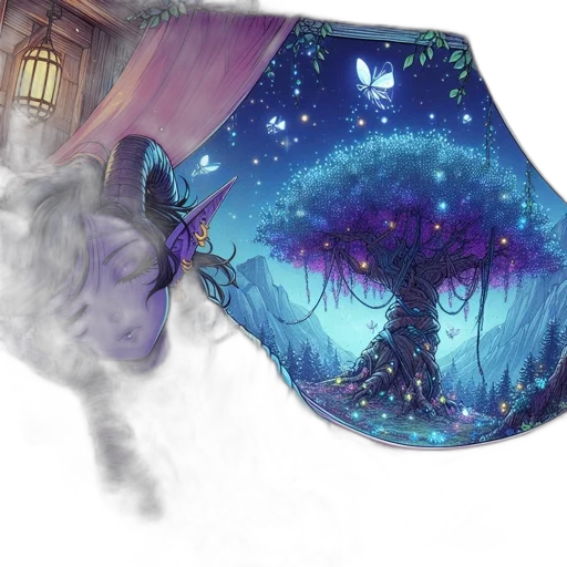 tree, jewelry, crown, mask, fantasy art, concept art, watercolor, outer space transparent PNG cut-out