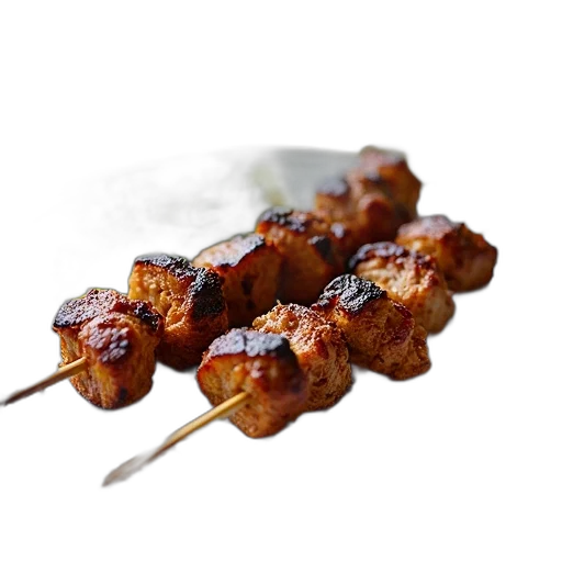 food, weapon, staff, sword, 3d render, photorealistic, plate, skewered transparent PNG cut-out