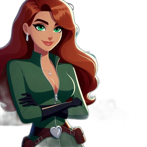 concept art, fantasy art, comic book art, cartoon, green, female, animated, character transparent PNG cut-out