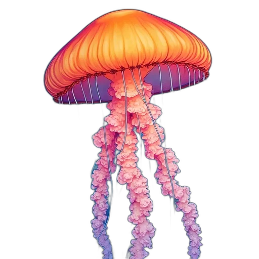 umbrella, crown, hat, hair, pixel art, concept art, 3d render, watercolor transparent PNG cut-out