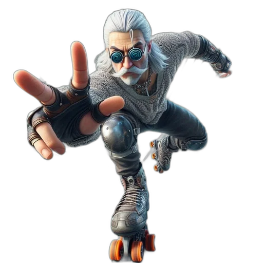 jacket, weapon, face, creature, concept art, 3d render, comic book art, cartoon transparent PNG cut-out
