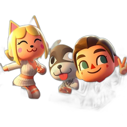 staff, 3d render, concept art, pixel art, cartoon, three, characters, including transparent PNG cut-out
