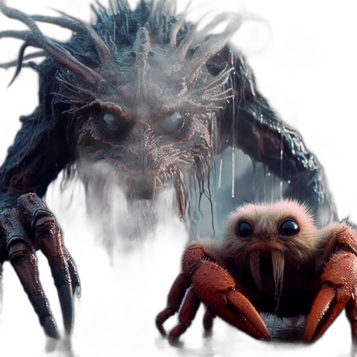 creature, animal, dragon, mask, concept art, fantasy art, photorealistic, 3d render transparent PNG cut-out