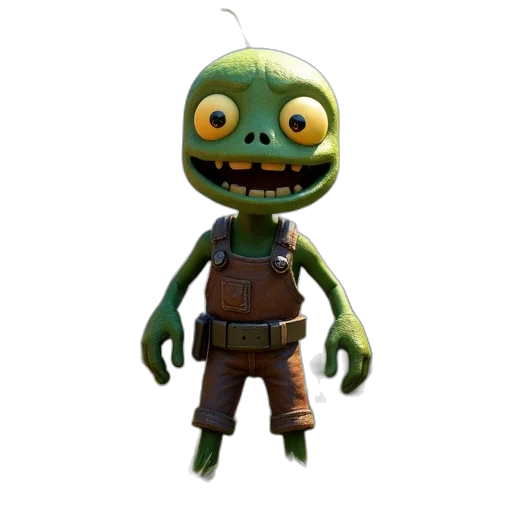 creature, mask, staff, 3d render, concept art, fantasy art, pixel art, green transparent PNG cut-out
