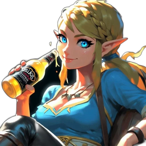 bottle, crown, face, weapon, concept art, pixel art, fantasy art, 3d render transparent PNG cut-out