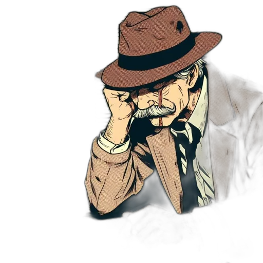 hat, jacket, mask, face, concept art, comic book art, anime, cartoon transparent PNG cut-out