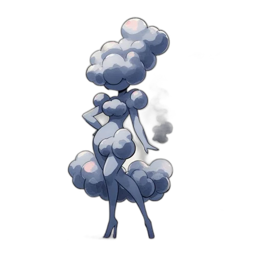 dress, tree, umbrella, creature, concept art, pixel art, watercolor, fantasy art transparent PNG cut-out