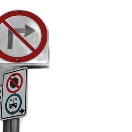 traffic, signs, indicating, right, turn, stopping, entry, front transparent PNG cut-out