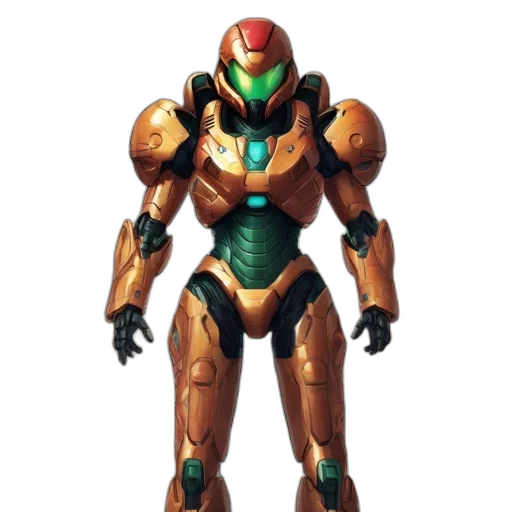 robot, weapon, concept art, 3d render, pixel art, comic book art, golden, green transparent PNG cut-out