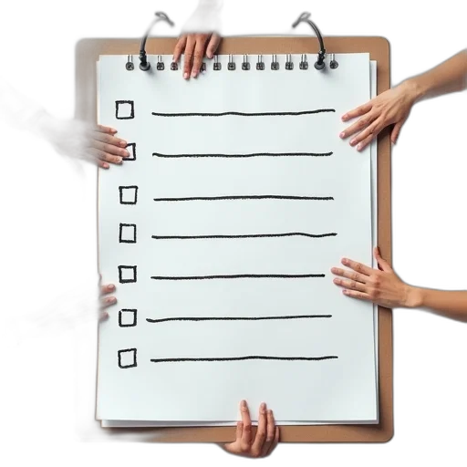 contact, list, form, transmit transparent PNG cut-out