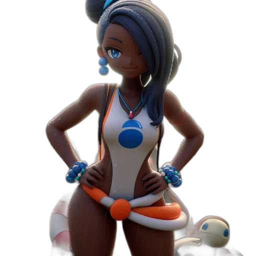 staff, 3d render, concept art, cartoon, anime, underwater, blue, animated transparent PNG cut-out
