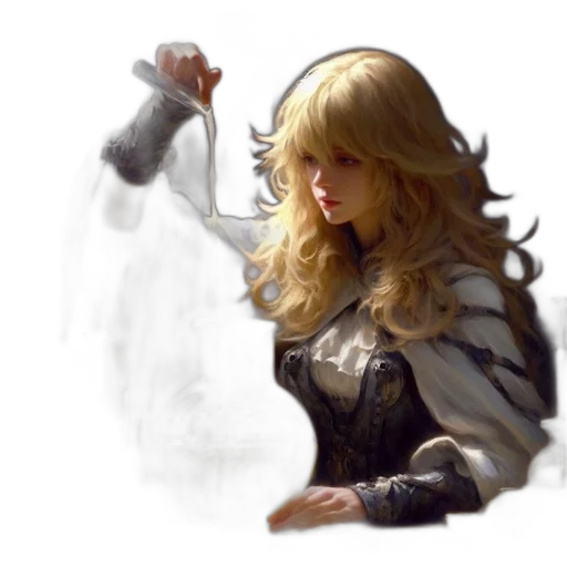 sword, weapon, staff, fantasy art, concept art, photorealistic, comic book art, monochrome transparent PNG cut-out