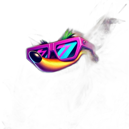 mask, dragon, weapon, animal, vaporwave, 3d render, photorealistic, concept art transparent PNG cut-out