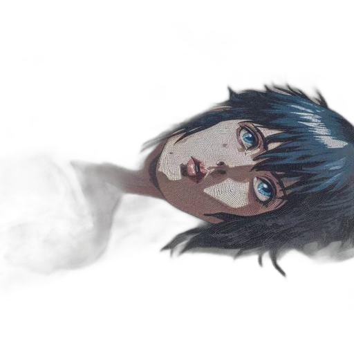 face, mask, robot, creature, anime, watercolor, concept art, photorealistic transparent PNG cut-out